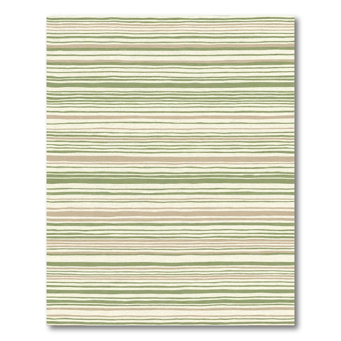Earthy Green and Tan Stripe Rug