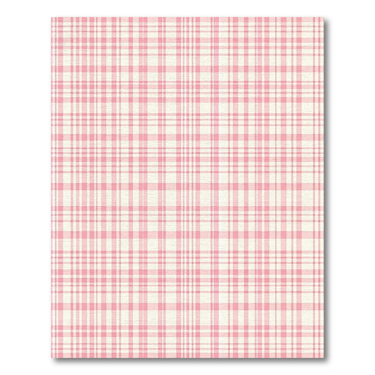 Pink White Gingham Check Rug