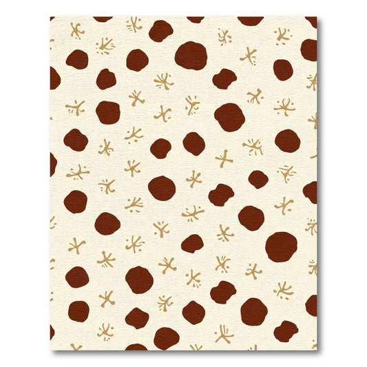 Cocoa Brown Spots Scattered Design Rug