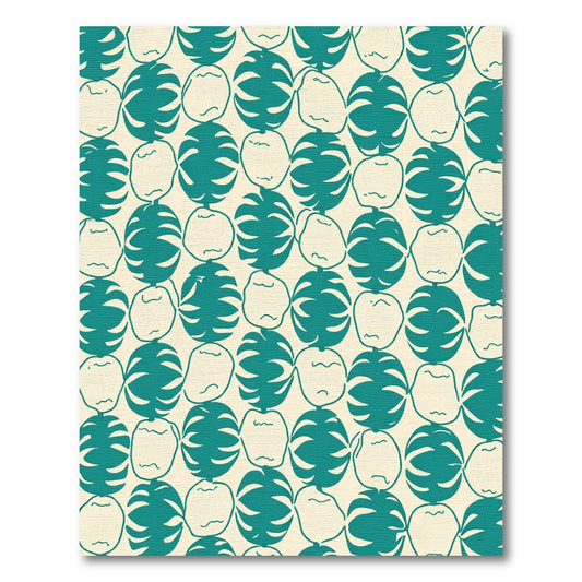 Teal Circles Organic Composition Rug