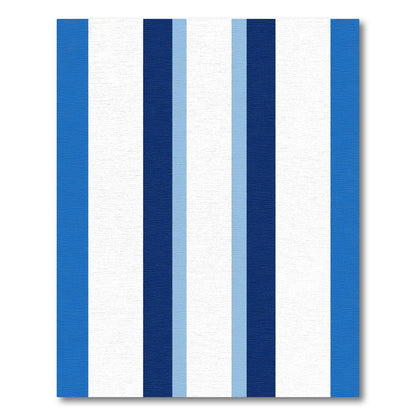 Bold Blue White Stripe Rug