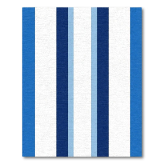 Bold Blue White Stripe Rug