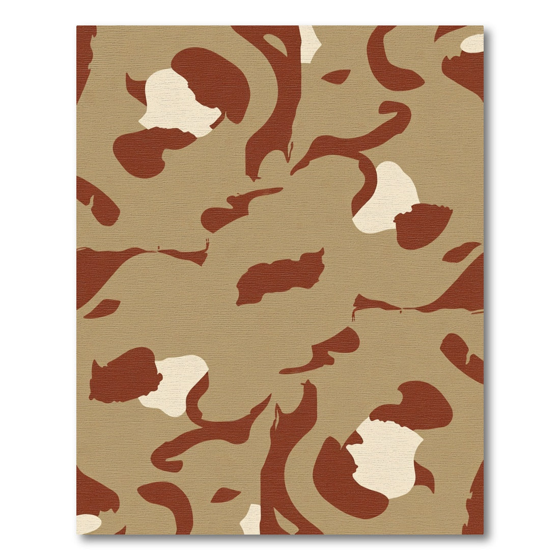 Brown Beige Abstract Camouflage Blend Rug
