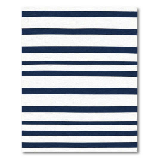 Indigo White Linear Repeat Rug