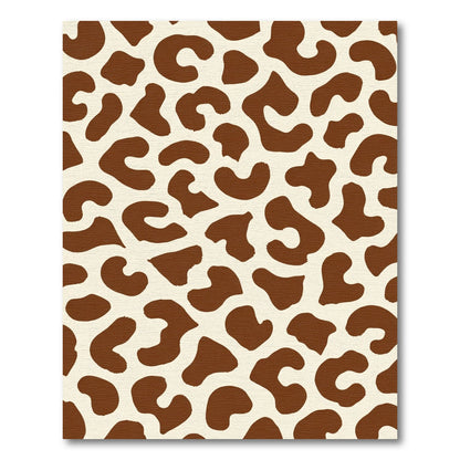 Brown Cream Spotted Abstract Rug