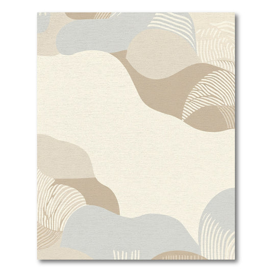 Neutral Organic Stripe Wave Rug