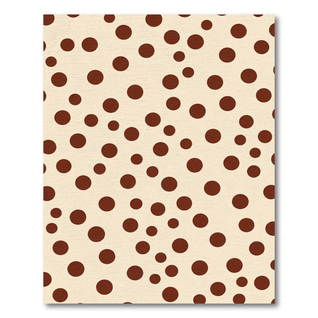 Brown Polka Dot Cream Rug