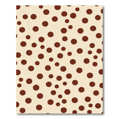 Brown Polka Dot Cream Rug