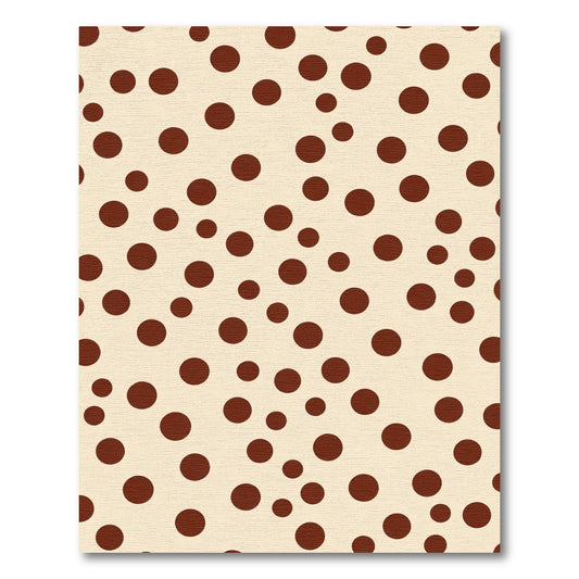Brown Polka Dot Cream Rug