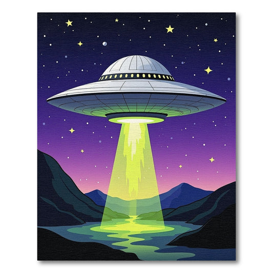 Starry UFO Glowing Beam Rug