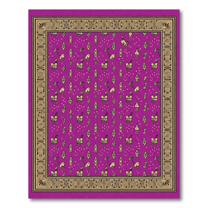 Purple Whimsical Carousel Horse Scatter Rug