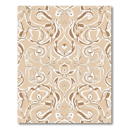 Caramel Swirl Abstract Symmetry Rug