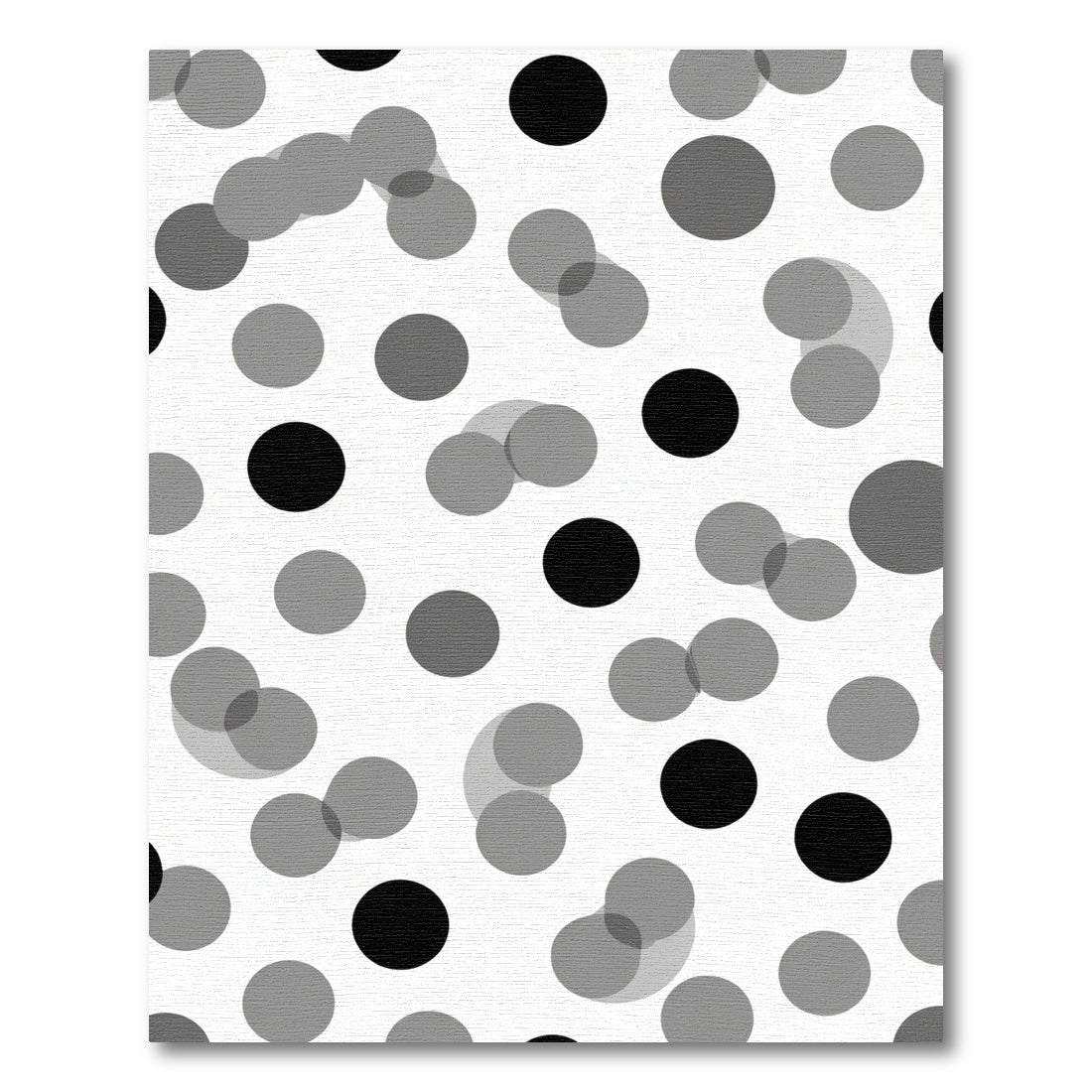 Monochrome Scattered Circles Composition Rug