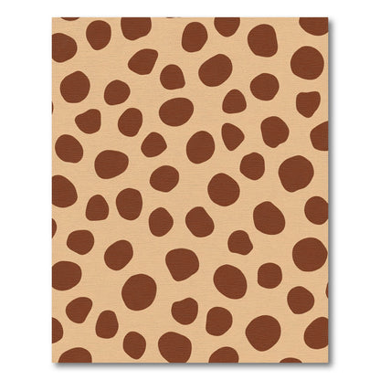 Tan Brown Spotted Animal Print Rug