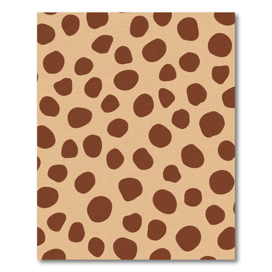 Tan Brown Spotted Animal Print Rug