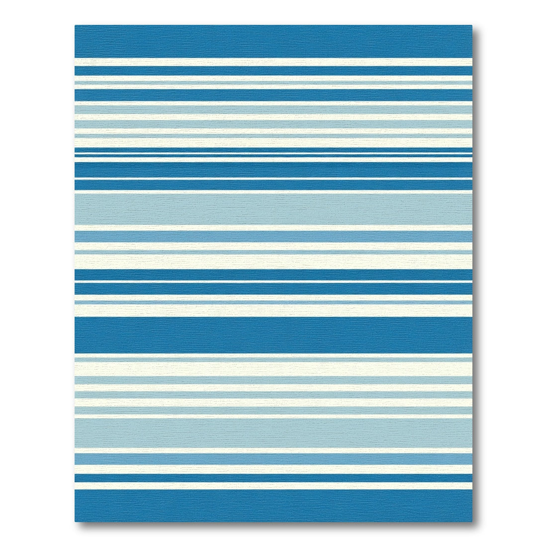 Oceanic Blue Striped Horizon Rug
