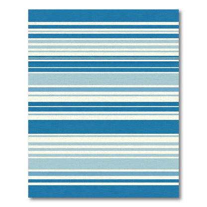 Oceanic Blue Striped Horizon Rug