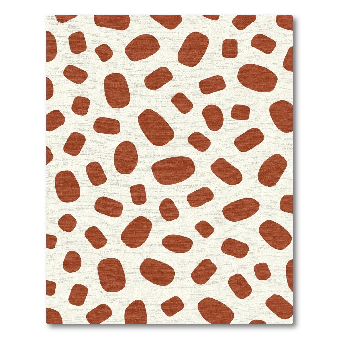 Rustic Brown Cream Spotted Overlay Rug