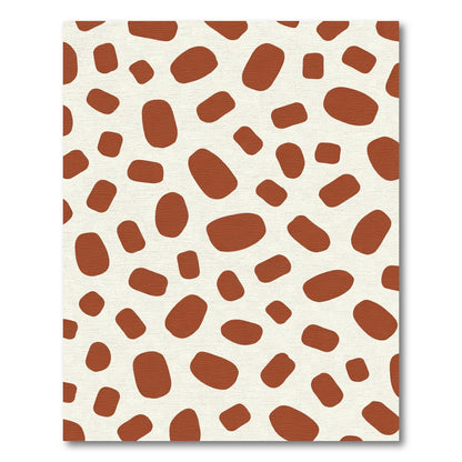 Rustic Brown Cream Spotted Overlay Rug