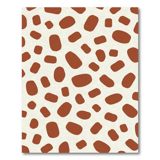 Rustic Brown Cream Spotted Overlay Rug