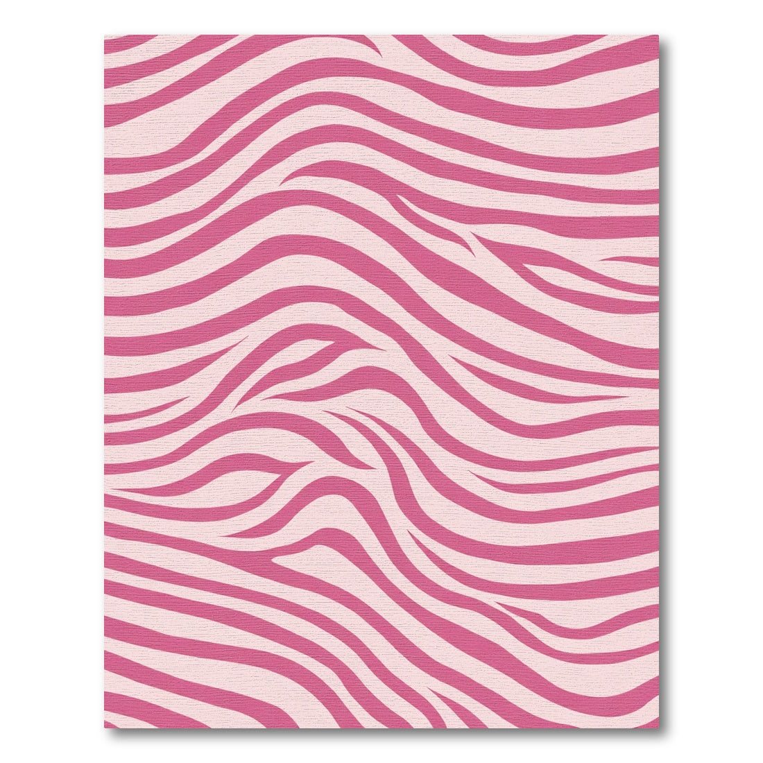 Pink Zebra Print Waves Rug