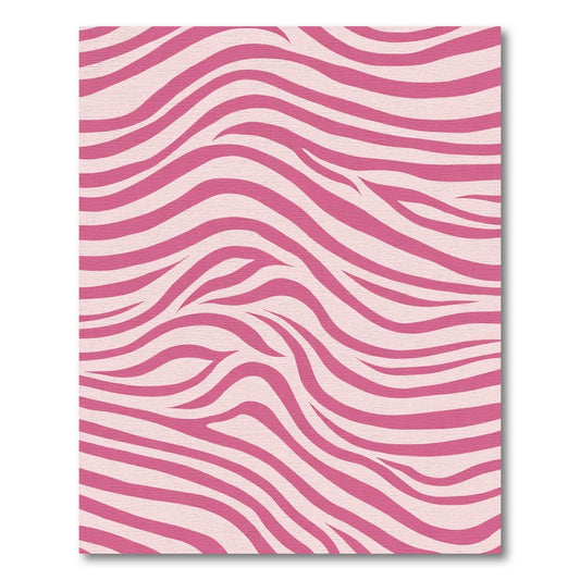 Pink Zebra Print Waves Rug