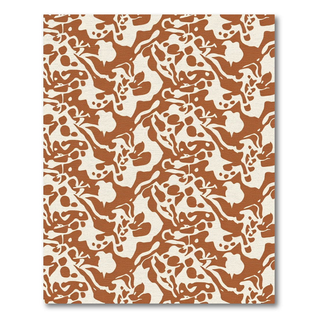 Rustic Ochre Organic Abstract Flow Rug