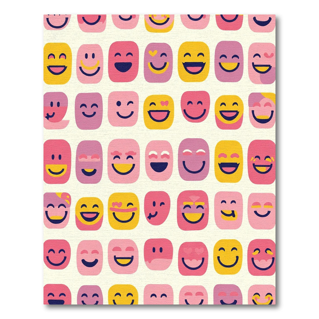 Happy Emoji Faces Smile Collection Rug