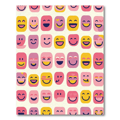 Happy Emoji Faces Smile Collection Rug