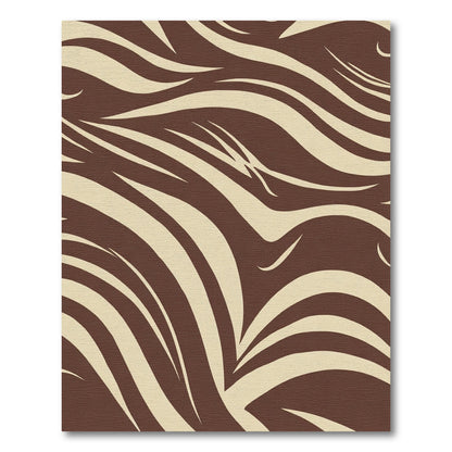 Cocoa Cream Wavy Stripe Rug