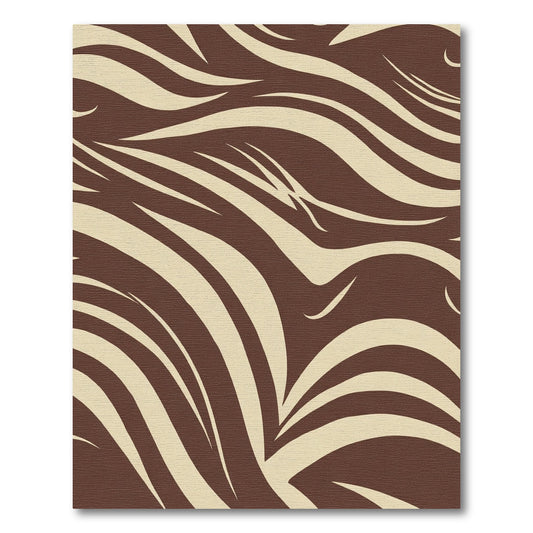 Cocoa Cream Wavy Stripe Rug