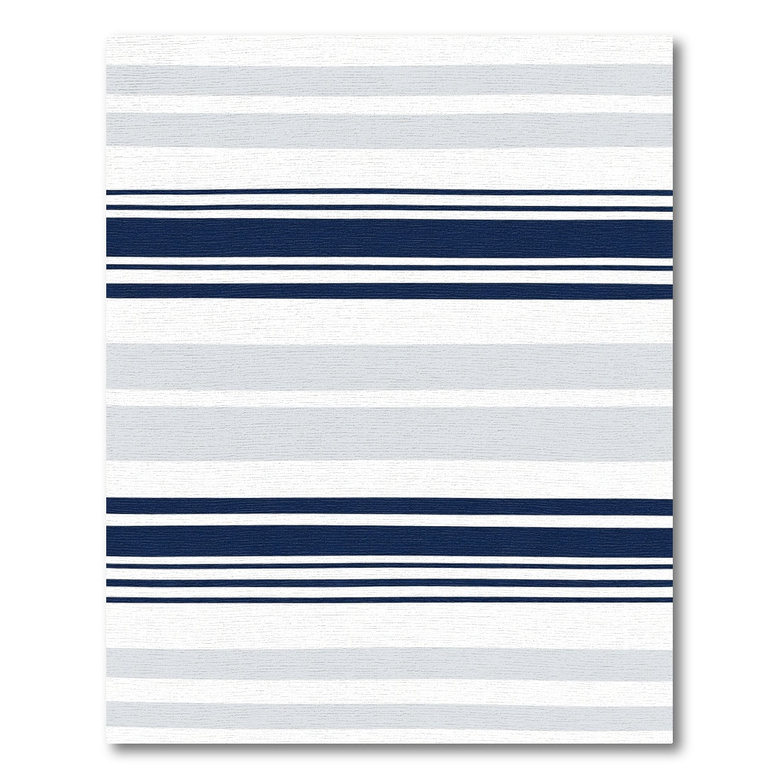 Classic Blue Gray White Stripes Rug