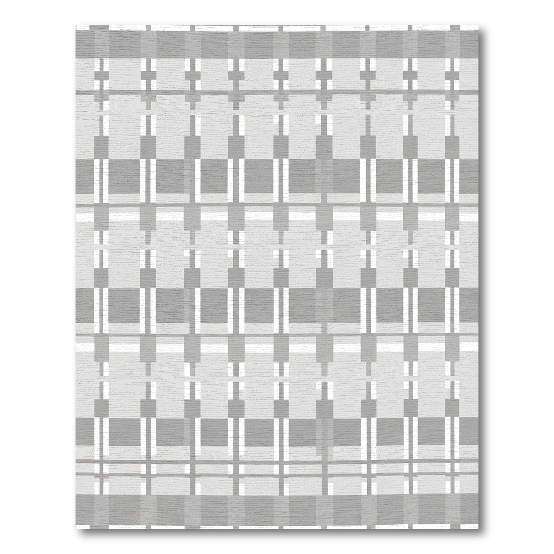 Monochromatic Subtle Plaid Squares Rug