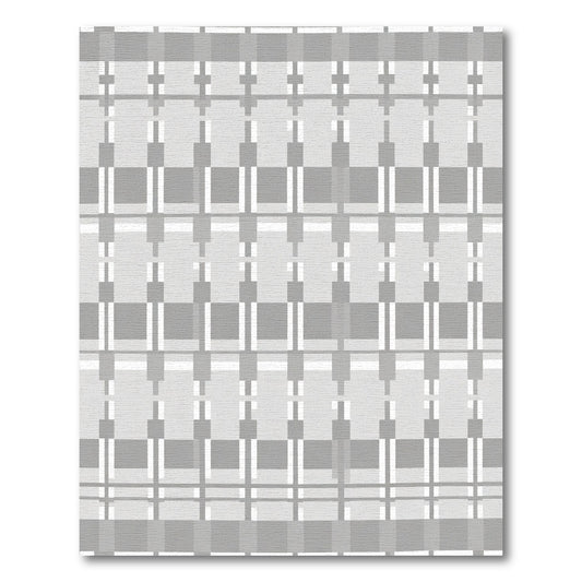 Monochromatic Subtle Plaid Squares Rug