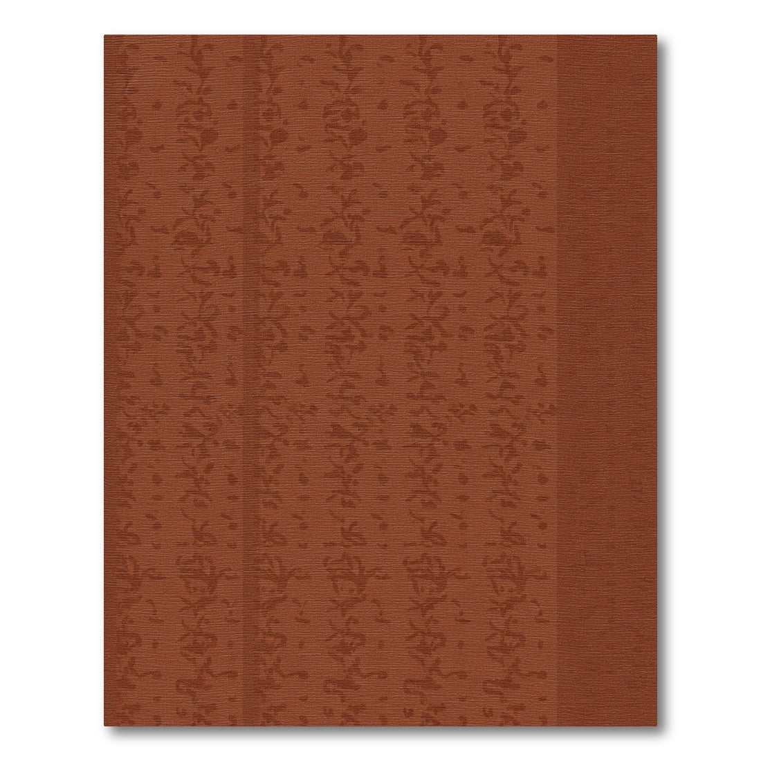 Reddish Brown Organic Vertical Stripe Rug