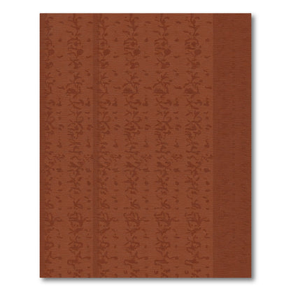 Reddish Brown Organic Vertical Stripe Rug
