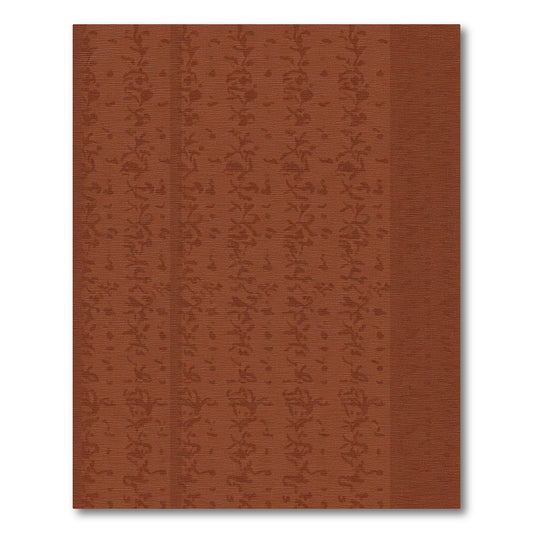 Reddish Brown Organic Vertical Stripe Rug