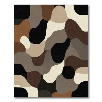 Abstract Organic Earth Tones Rug