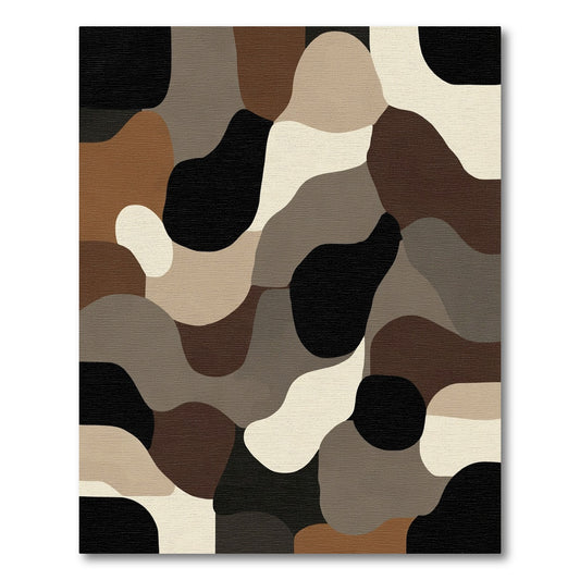 Abstract Organic Earth Tones Rug