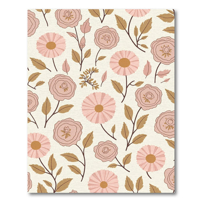 Pink Floral Garden Branches Rug