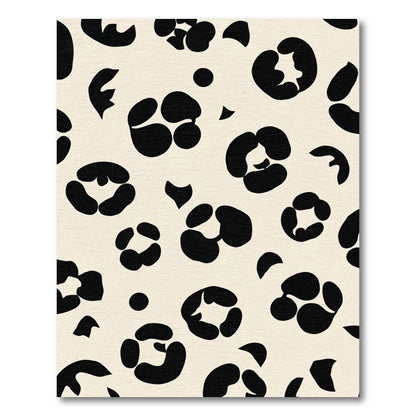 Black White Animal Spot Medallion Rug