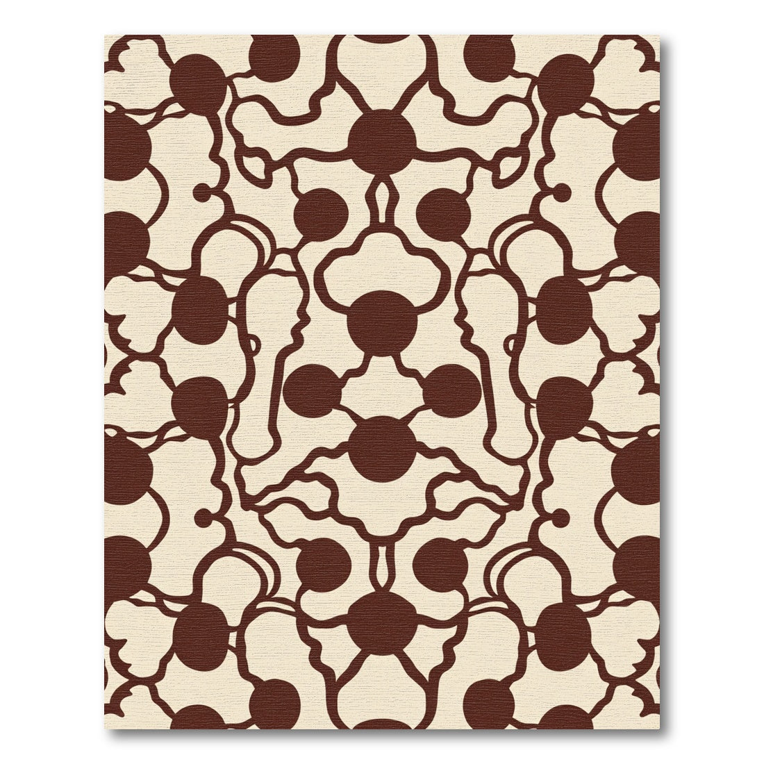 Brown Organic Circle And Vine Rug