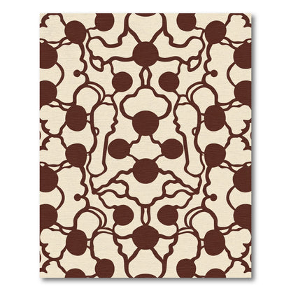 Brown Organic Circle And Vine Rug