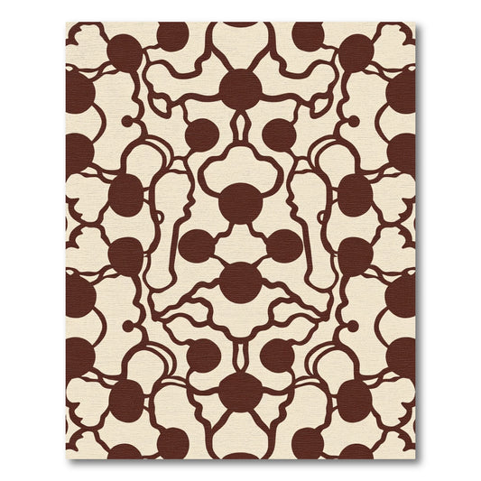 Brown Organic Circle And Vine Rug