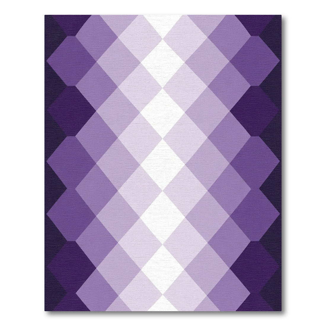 Amethyst Diamond Gradient Rectangles Rug