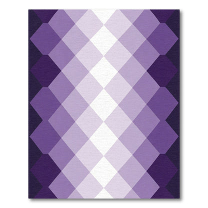 Amethyst Diamond Gradient Rectangles Rug