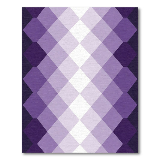 Amethyst Diamond Gradient Rectangles Rug