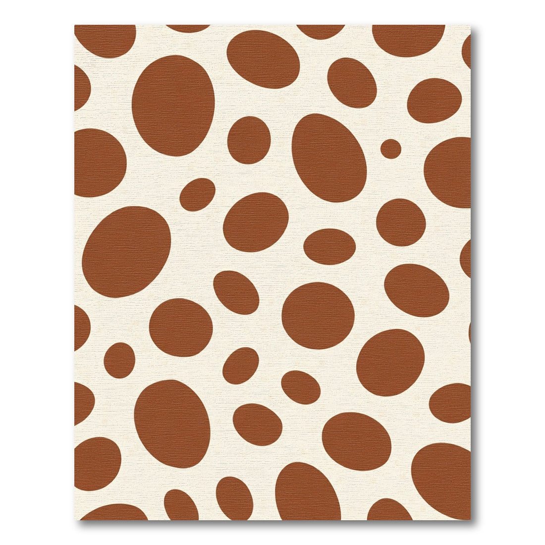 Brown Oval Spot Cream Rug