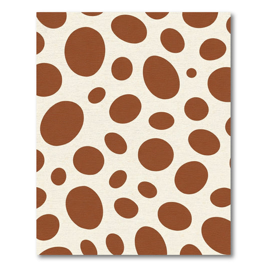 Brown Oval Spot Cream Rug