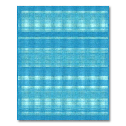 Aqua Blue Muted Striped Rectangles Rug